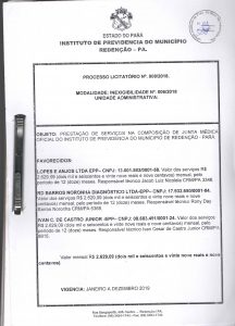 Read more about the article Licitação 008/2018 – PRESTAÇÃO DE SERVIÇOS NA COMPOSIÇÃO DE JUNTA MÉDICA